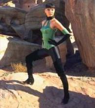 Jade in the second Mortal Kombat movie. Portrayed by Irina Pantaeva.