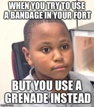 An accidental grenade instead of a heal is a recipe for disaster. 