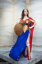 Princess Diana of Themyscira, ready to fight for justice.