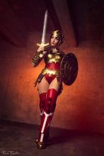 Wonder Woman wields weapons of war.