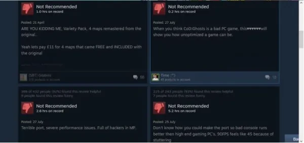 Call of Duty: Modern Warfare Remastered, Steam review page