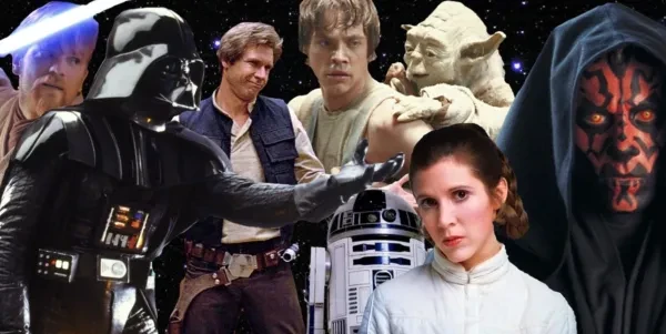 A mix of older and newer characters prequels and original trilogy characters