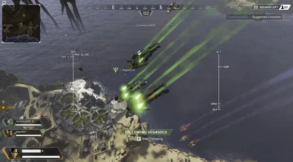 squad dropping in apex legends