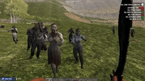 Zombie hoard headed for base 