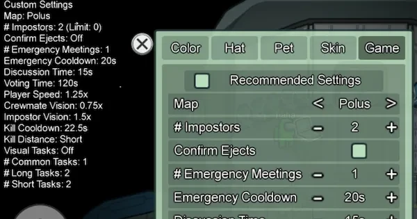Among Us Best Settings Among Us Best Settings