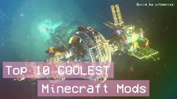 Thumbnail of a space station built in Minecraft (credit to u/Voenixx)