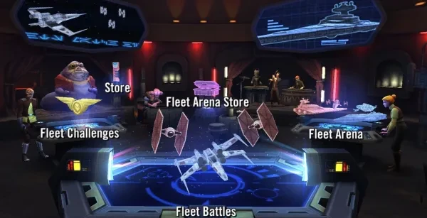 fleet arena, galaxy of heroes, star wars, darth vader, luke