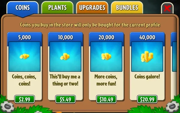 Coins Plants vs. Zombies zombie games, plants, setup, plants vs. zombies