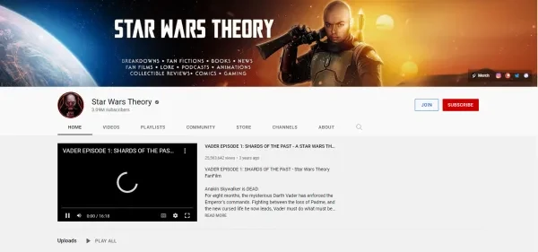 Best Star Wars YouTube Content for the Best Star Wars Fans Star Wars, YouTube Channels, Entertainment