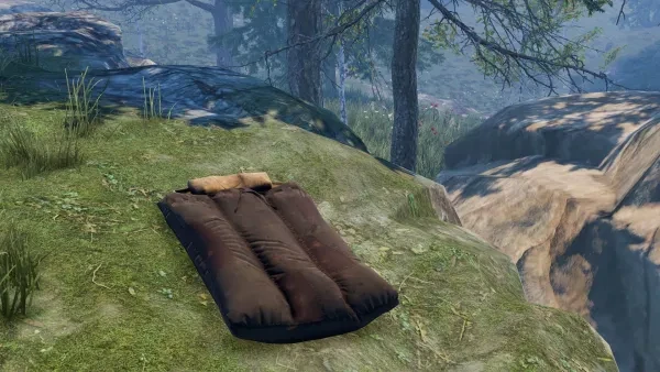 Sleeping bag in the wild. Sleeping bag in the wild.