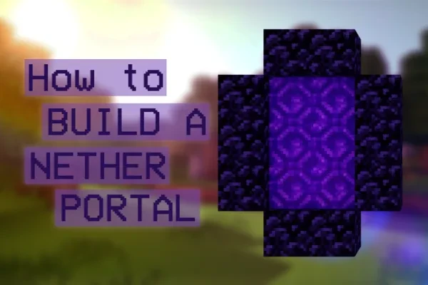 How to Build a Nether Portal Thumbnail of a Nether portal built in Minecraft