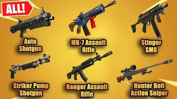 fortnite best weapons, fortnite top 10 weapons, fortnite best exotic weapons, fortnite world cup, fortnite guns, fortnite