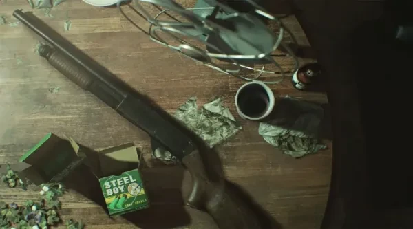 Shotgun on the table in resident evil 7