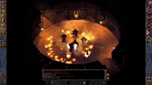 A dungeon battle in Baldur's Gate.