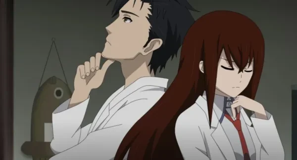 Okabe and Kirisu in lab coats Steins Gate, Best moments, Okabe, Kirisu