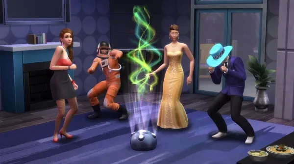Some sims enjoying an exciting game!