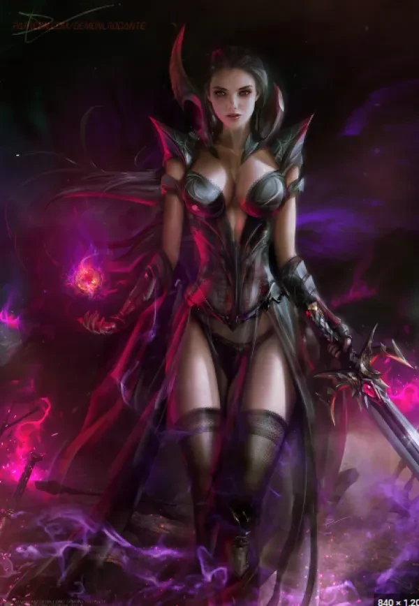 Beautiful Warlock (Image Credit: Demon Lord)