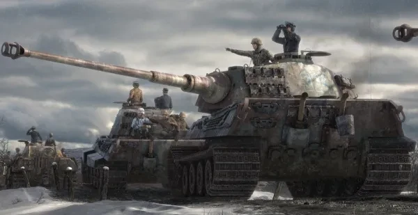 Cover art of a German armored column The best tank designs for general and specific purposes