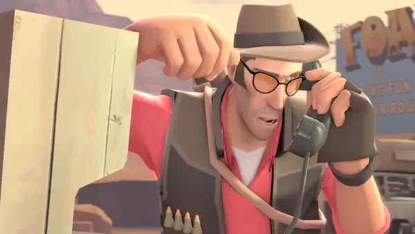 The TF2 Sniper calls his parents