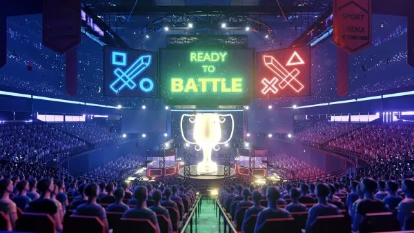 An Esports tournament arena.