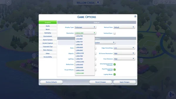 Sims 4 Best Resolution