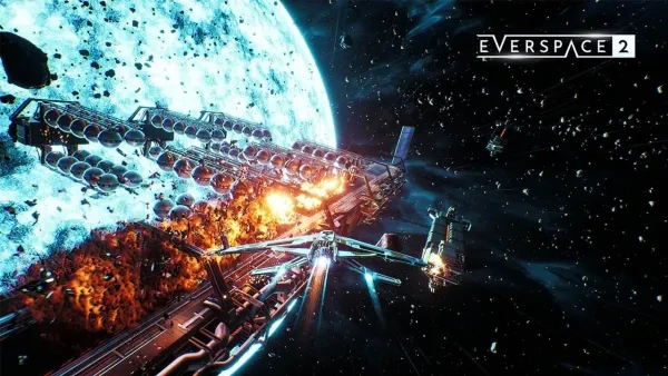 Everspace 2 from Rockfish Games Attacking a station in Everspace 2