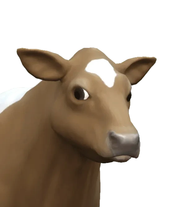 Sims 4 cow giving the side eye