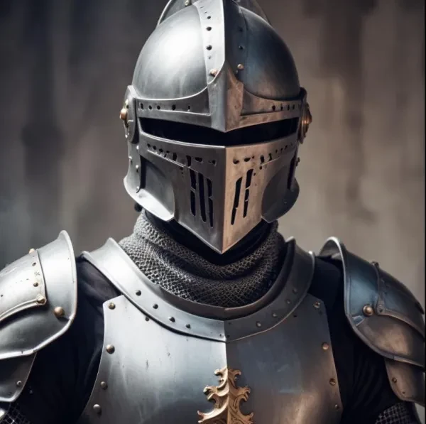 Close up of a KNIGHT.