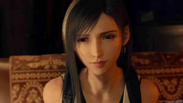 Tifa and her sad look.