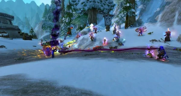 Image showing a group of players fighting for a flag point
