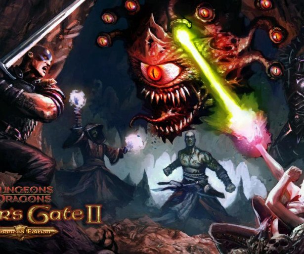 The splash screen for Baldur's Gate II Enhanced Edition