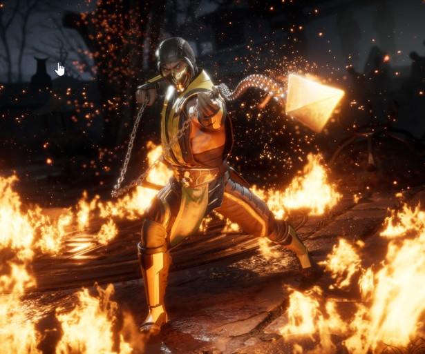 Scorpion stands in a ring of fire