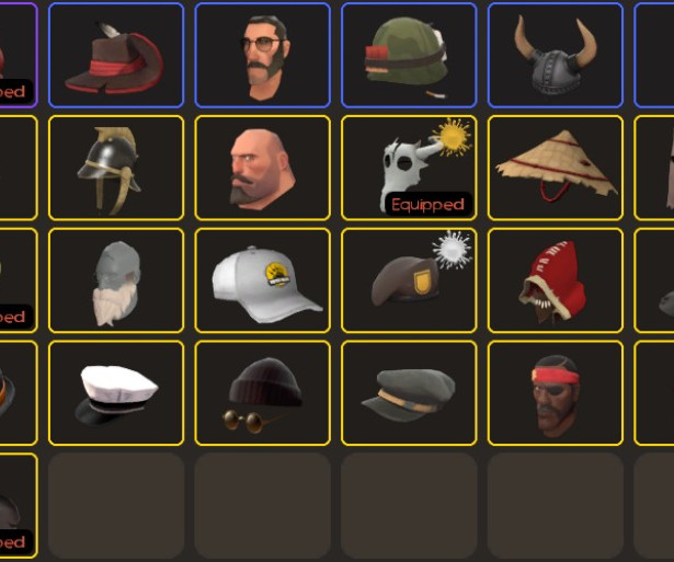 A collection of cosmetic items for Team Fortress 2