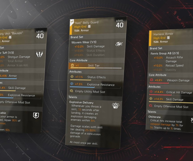 Division 2 armor sets