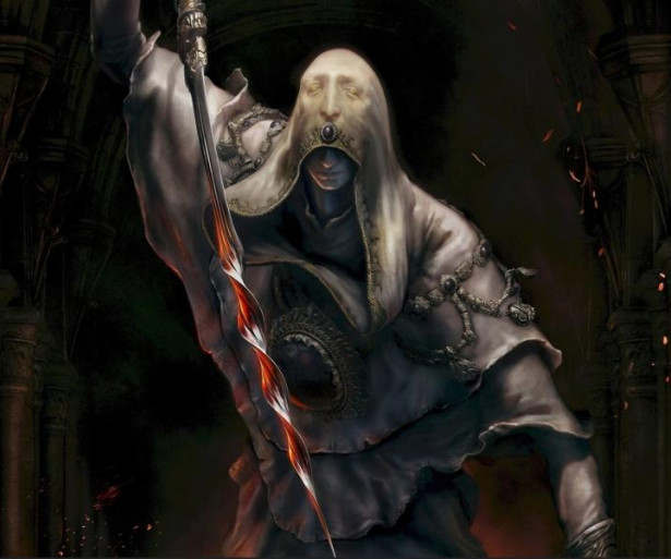 Elden Ring statue knight with twisted blade