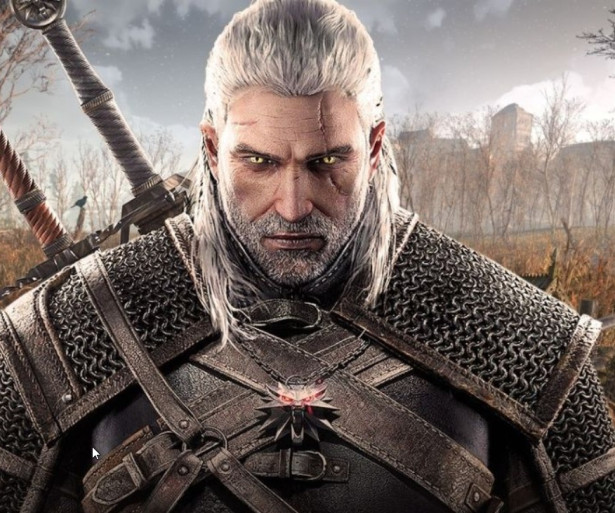 Geralt and his steely-eyed look.