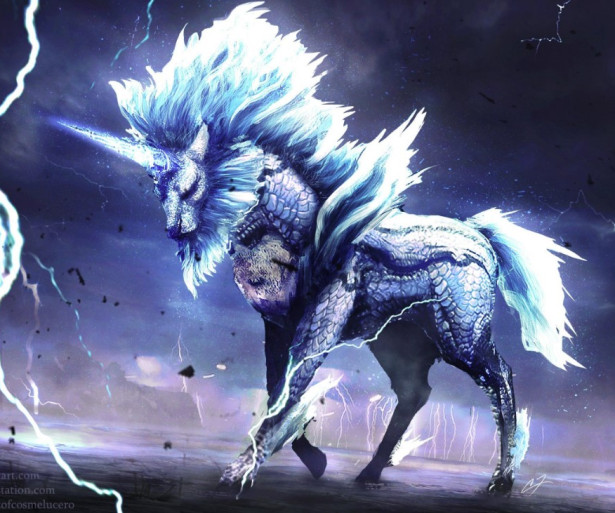 A Kirin charges up his electric attacks