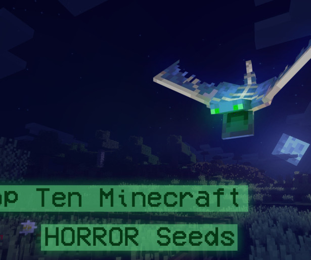 Thumbnail of a phantom from Minecraft over a night sky