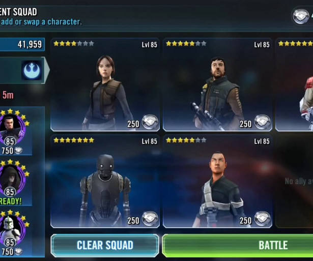 Star Wars, Galaxy of Heroes, Rogue One, Best Teams