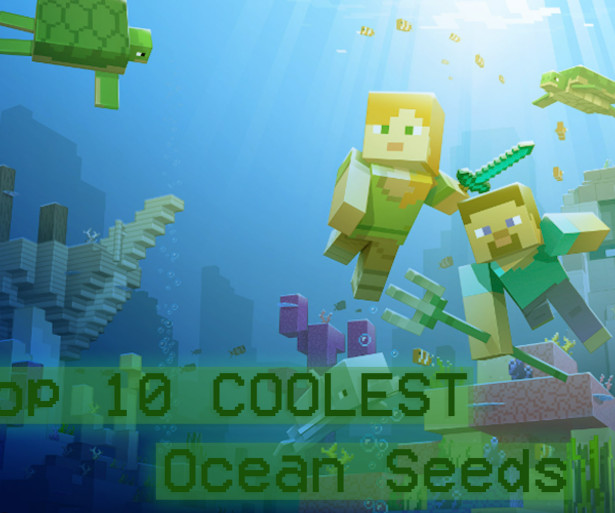 Thumbnail of Steve and Alex from Minecraft swimming through an ocean