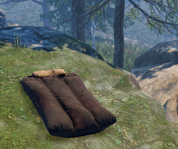 Sleeping bag in the wild.