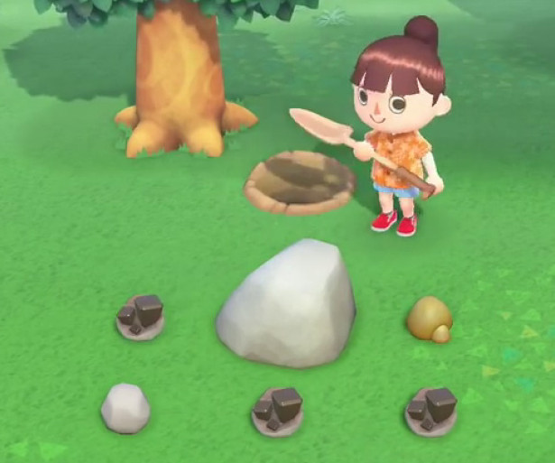 animal crossing, animal crossing: new horizons, breaking rocks