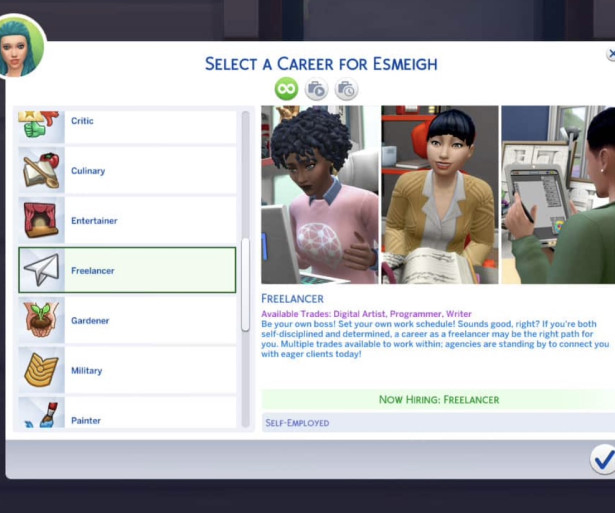 The Sims 4 Career Options