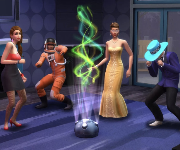 Some sims enjoying an exciting game!