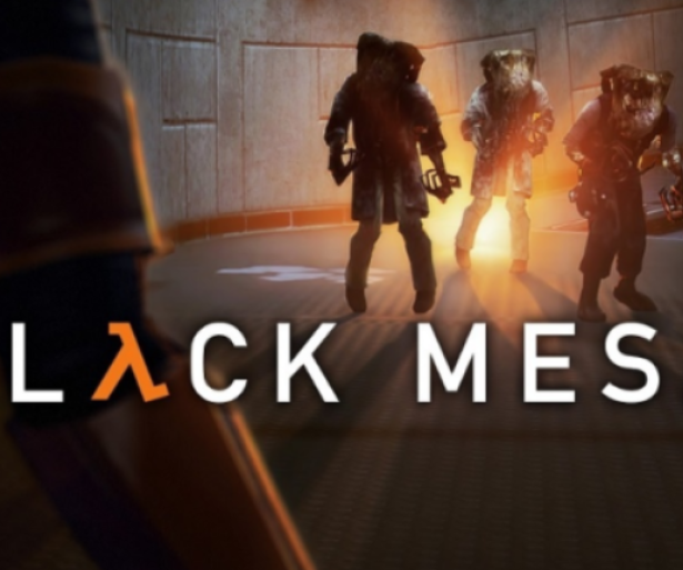 A banner for Black Mesa showing Gordon Freeman facing three Headcrab zombies