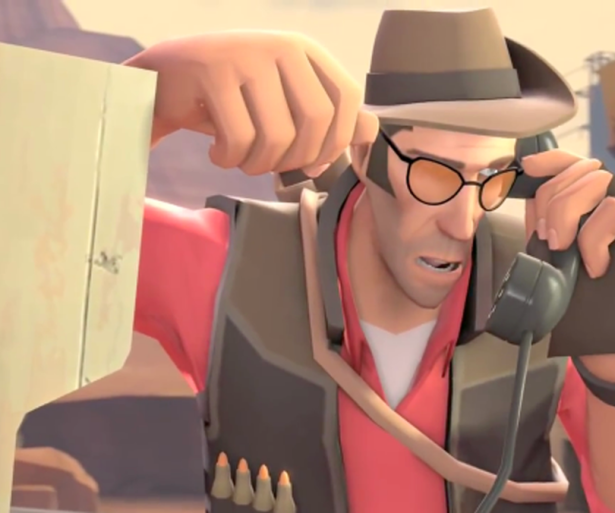 The TF2 Sniper calls his parents