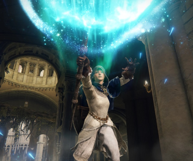 A Player Casting "Comet Azur"