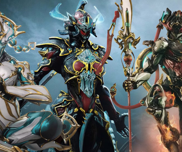 Prime Warframes in orderl; Baruuk Prime, Gara Prime, and Nezha Prime