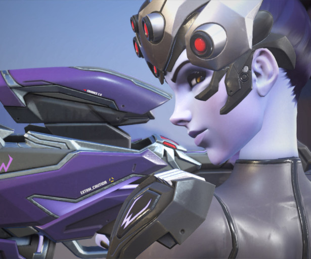 Widowmaker smiling.